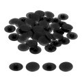 160pcs Screw Cap Covers 17mm Waterproof Plastic Decorative Caps For Phillips Cam Lock Nuts Self-tapping Screws Black 