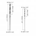 Uxcell 2pcs 1 5mm 2 Metric Diamond Coated Twist Drill Bits High-speed Steel Tipped Tiles For Jewelry Beach Glass Shells