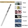 Uxcell 2pcs 1 5mm 2 Metric Diamond Coated Twist Drill Bits High-speed Steel Tipped Tiles For Jewelry Beach Glass Shells