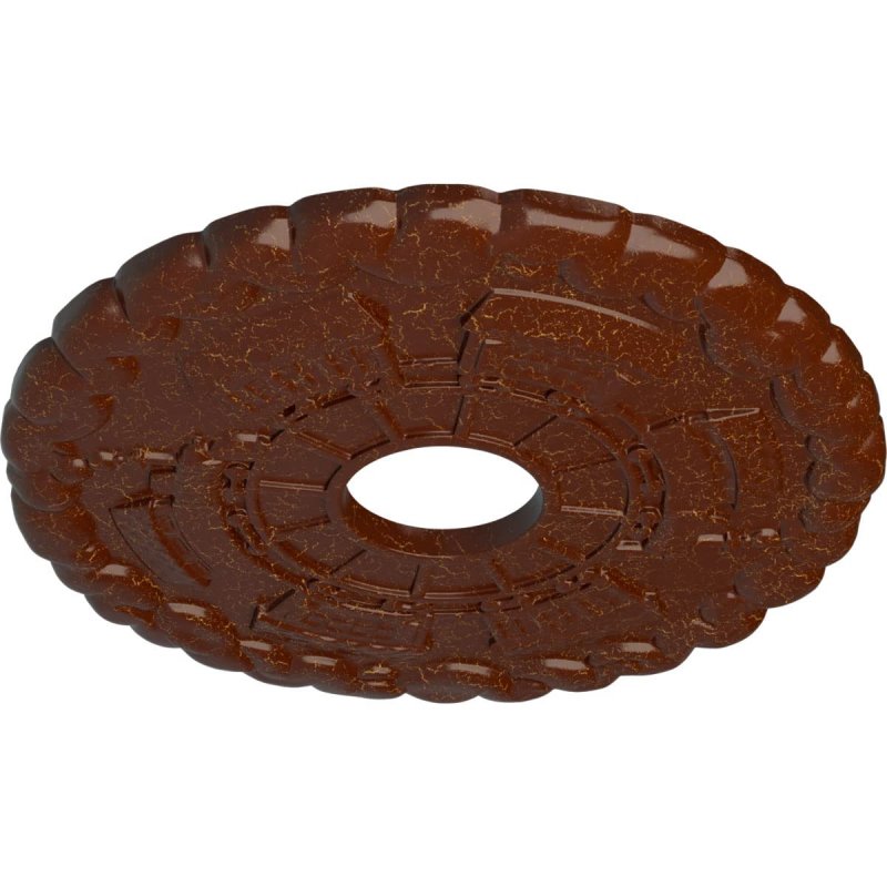 Ekena Millwork Cm18kdbmc Kendall Train Station Ceiling Medallion8 1 2 Od X 3 7 8 Id 1 P Hand-painted Burnished Mahogany Crackle