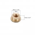 Uxcell Knurled Thumb Nuts 2pcs M10 X D20mm H12mm Brass Nut With Collar High Head Blind Hole For 3d Printer Parts