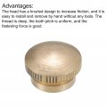 Uxcell Knurled Thumb Nuts 2pcs M10 X D20mm H12mm Brass Nut With Collar High Head Blind Hole For 3d Printer Parts