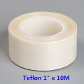 1roll 1 X10m White Ptfe Teflon Tape Nonstick 500a High-temp Fiberglass Adhesive