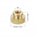 Uxcell Knurled Thumb Nuts 2pcs M4 X D10mm H8mm Brass High Head Blind Hole With Collar Round Knobs Fasteners For 3d Printer