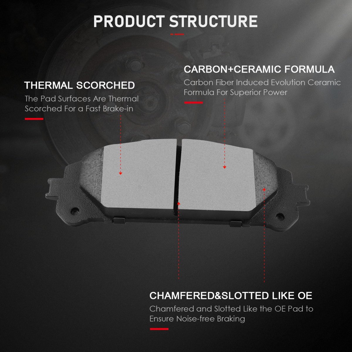 D1879 D1324 Brake Pads Set Front And Rear For Lexus Rx350 Rx350l Rx450h Rx450hl Toyota Avalon Trd Camry With Hardware