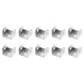 10 Pcs U Bracket For 1 63 Panels 42 X 45 36mm Metal Shaped Fasteners Brackets Guardrail Or Partitions Connection Silver 