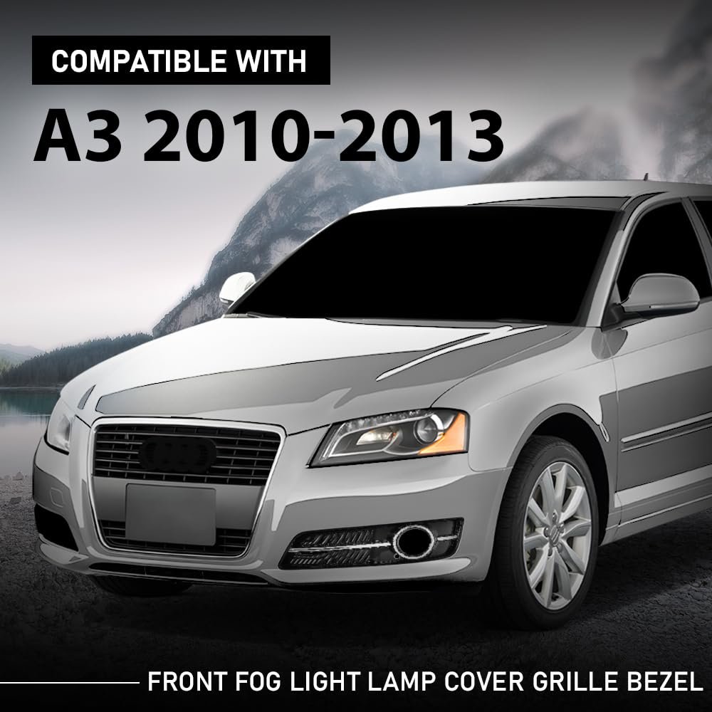 Front Fog Light Lamp Cover Grille Bezel Chrome Left Right For Audi A3 2010-2013 8p0807681aa