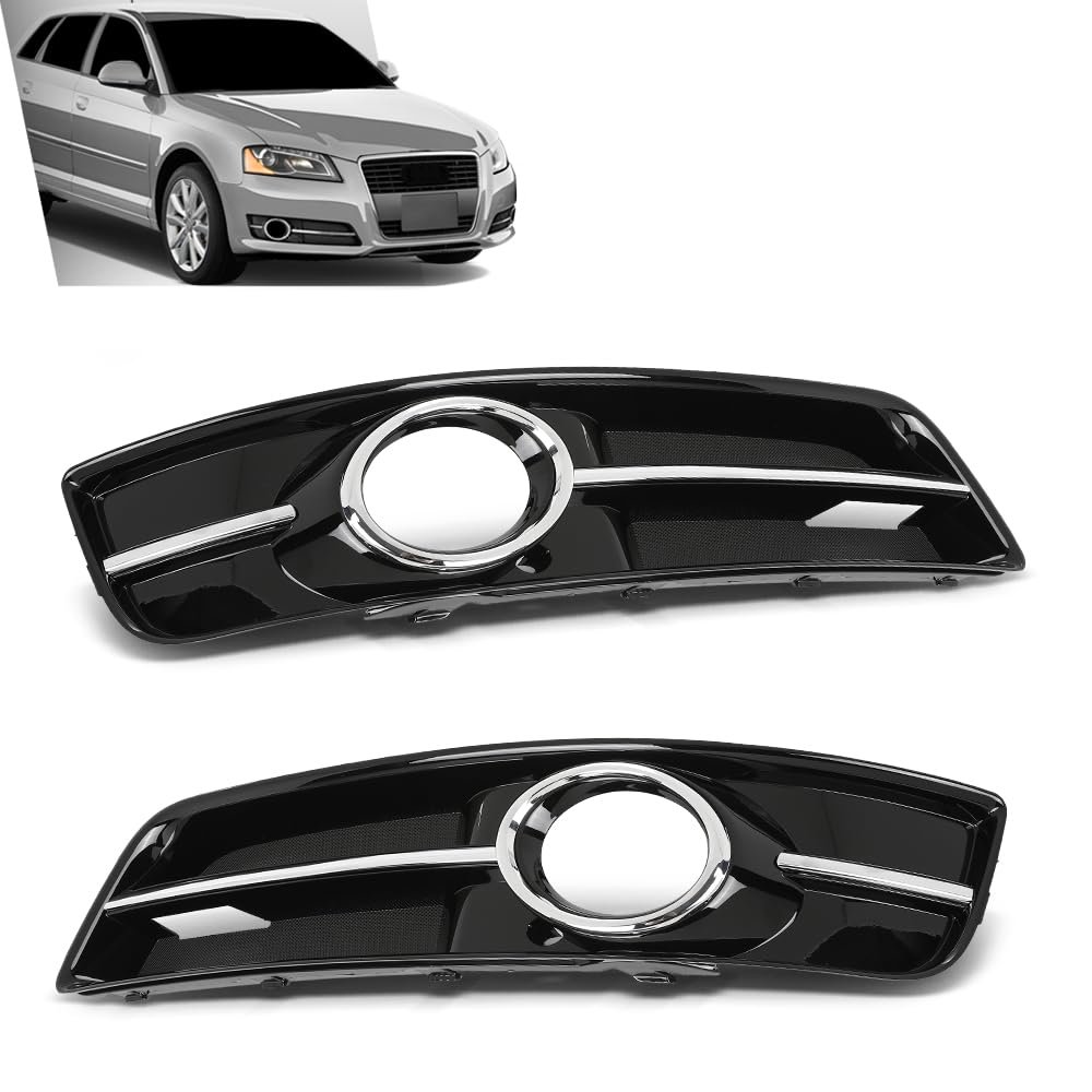 Front Fog Light Lamp Cover Grille Bezel Chrome Left Right For Audi A3 2010-2013 8p0807681aa