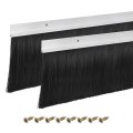 Door Brush Bottom Sweep 2 Pack H Shape Aluminum Alloy Base With 4 7 In Pp For Home Anddustrial Use 47 In Length Silver 