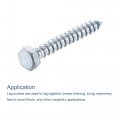Uxcell Hex Lag Screws M8 X 60mm Carbon Steel Zinc Plated Half Thread Self-tapping Bolts For Wood Screw 25pcs