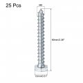 Uxcell Hex Lag Screws M8 X 60mm Carbon Steel Zinc Plated Half Thread Self-tapping Bolts For Wood Screw 25pcs