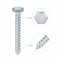Uxcell Hex Lag Screws M8 X 60mm Carbon Steel Zinc Plated Half Thread Self-tapping Bolts For Wood Screw 25pcs