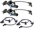 4 Pcs 15229012 Als14645 10384745 Als1757 Abs Wheel Speed Sensor Front Left Right For Chevrolet Gmc 