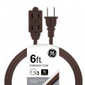 Ge 3-outlet Extension Cord With Multiple Outlets 6 Ft Power Strip 2 Prong 16 Gauge Twist-to-close Safety Covers Outdoor Outlet