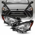 Akkon Fits 2016-2020 Toyota Yaris 2016 Scion Ia Black Headlights Pair Driver Passenger Replacement 2017 2018 2019 