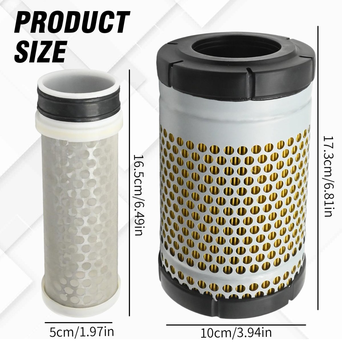 1g319-11210 Air Filter Set Replacement For Utility Vehicles Rtv-x900g Rtv-x900r Rtv-x900w Rtv-x1120dw2 Rtv-x1140r Rtv-x1140w