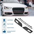 Front Lower Hood Bumper Grille And Fog Light Cover For Audi A4 B8pa 2013 To 2015 Black Abs Plastic No 8kd807681 1 Set