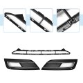 Front Lower Hood Bumper Grille And Fog Light Cover For Audi A4 B8pa 2013 To 2015 Black Abs Plastic No 8kd807681 1 Set