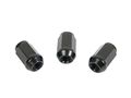 24pc Black Bulge Lug Nuts 1 2 -20 Thread Size Conical Cone Taper Acorn Seat Closed End Length Installs With 19mm Or 3 4 Hex