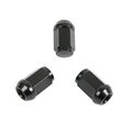 24pc Black Bulge Lug Nuts 1 2 -20 Thread Size Conical Cone Taper Acorn Seat Closed End Length Installs With 19mm Or 3 4 Hex