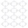 12 Set Acrylic Corner Bracket Square Connector 25x25x3mm Joint Hanger Brace Brackets Transparent For Diy Display Box 