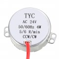 Uxcell Electric Synchronous Synchron Motor Turntable Ac 24v 50-60hz Ccw Cw 4w 5-6rpm