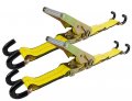 Mytee Products 2 Pack Steering Wheel Lock With Coated Claw Hooks For Wrecker Tow Truck Ratchet Style Secure The To Brake Pedal 