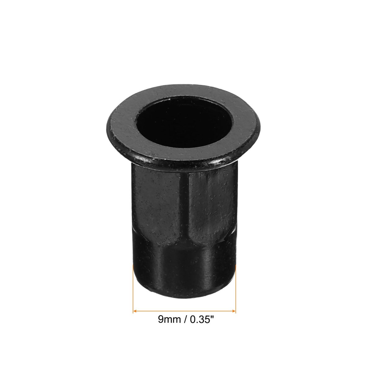 M6 Rivet Nuts Thread Half Hexagonal Carbon Steel Flat Head Threaded Nut 60pcs