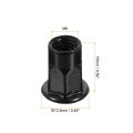 M6 Rivet Nuts Thread Half Hexagonal Carbon Steel Flat Head Threaded Nut 60pcs