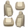 Kuafu Seat Cover Synthetic Leather Compatible With 2003-2006 Ford Expedition Eddie Bauer 4x4 2wd 4 6l 5 4l Perforated Tan
