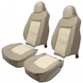 Kuafu Seat Cover Synthetic Leather Compatible With 2003-2006 Ford Expedition Eddie Bauer 4x4 2wd 4 6l 5 4l Perforated Tan