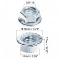 Uxcell 3 8 -16 Serrated Flange Hex Lock Nuts Carbon Steel Zinc Plated 25pcs