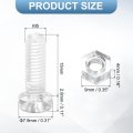 50 Sets Clear Acrylic Screws And Nuts Kit M5 X 15mm Pc Transparent Round Head Phillips Bolts With Hex For Machine Electronic