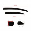 Ocpty Window Visors Fits For 2006-2011 Honda Civic Tape-on Rain Guards Side Wind Deflectors 4 Pieces 2pcs Front Rear