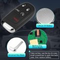 X Autohaux 433mhz M3m-40821302 Replacement Keyless Entry Remote Car Fob For Chrysler 300 2019-2022 200 2015-2017 5 Buttons With