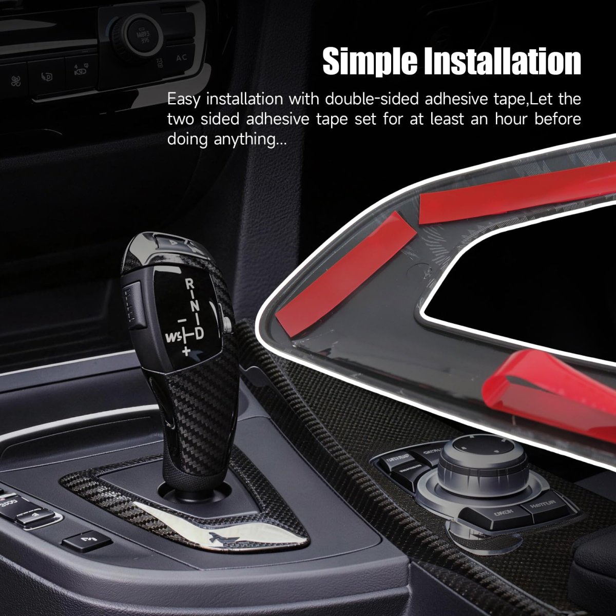 Carbon Fiber Control Gear Box Shift Knob Panel Frame Cover Sticker Interior Trim For Bmw F20 F21 F22 F23 F30 F34 F35 F32 F33