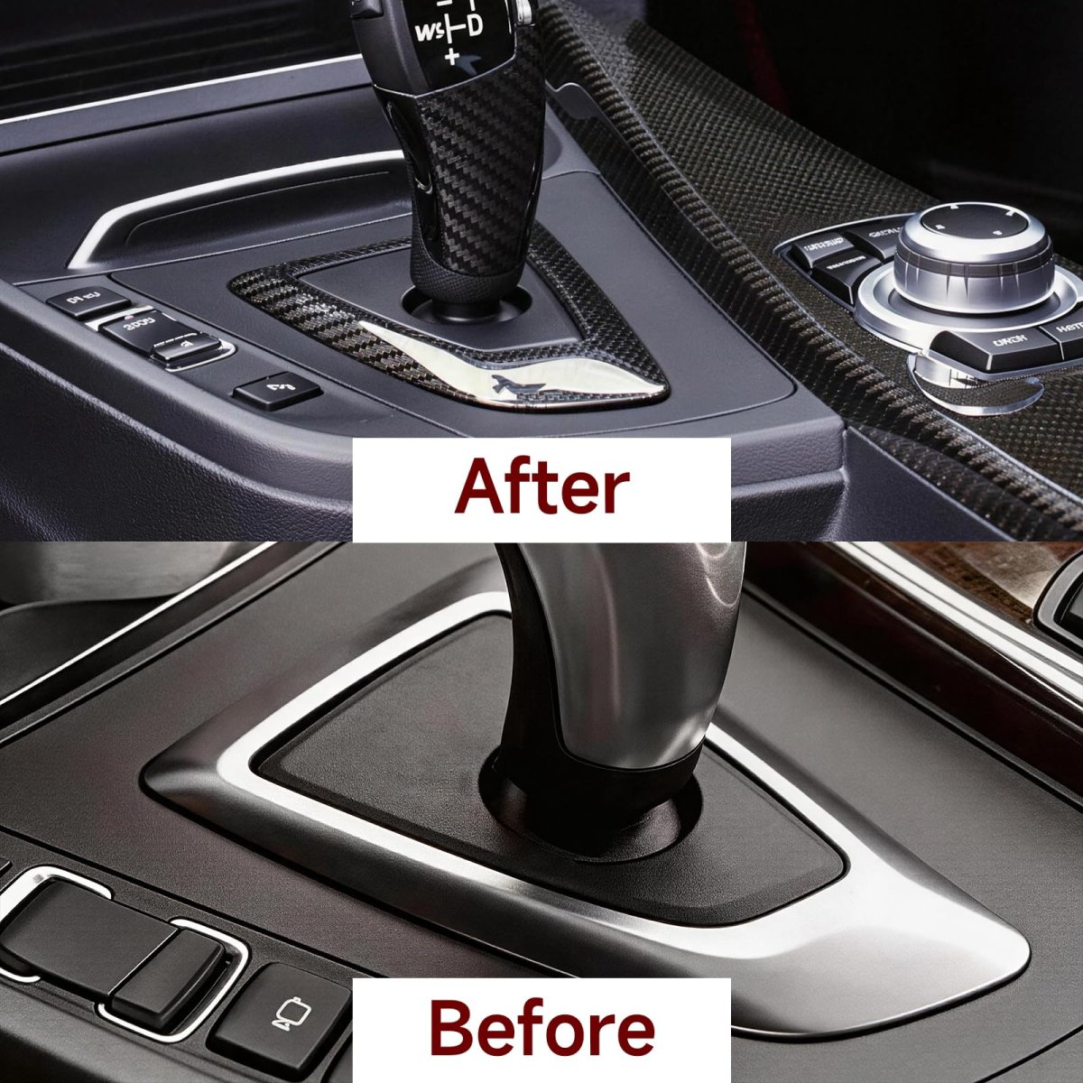 Carbon Fiber Control Gear Box Shift Knob Panel Frame Cover Sticker Interior Trim For Bmw F20 F21 F22 F23 F30 F34 F35 F32 F33