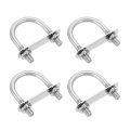 M10 Round U-bolts 4 Sets 45mm 1 77 Inner Width 76 5mm 3 01 Length Stainless Steel U-clamp Bolt With Plates Nuts For Automobile 