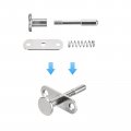 Uxcell Plunger Latches 6 5x45mm 0 26x1 77inch Steel Spring-loaded Bolt Latch For Furniture Bed Door 4pcs