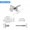Uxcell Plunger Latches 6 5x45mm 0 26x1 77inch Steel Spring-loaded Bolt Latch For Furniture Bed Door 4pcs