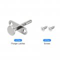 Uxcell Plunger Latches 6 5x45mm 0 26x1 77inch Steel Spring-loaded Bolt Latch For Furniture Bed Door 4pcs