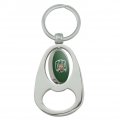 Graphics More Ohio University Primary Logo Keychain Chrome Metal Spinning Oval Bottle Opener