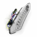 Httmt Mt047a- Led Tail Light Brake With Integrated Turn Signals Indicators Compatible 2002 2003 Yzf R1 Yzf-r1 Yzfr1 Clear