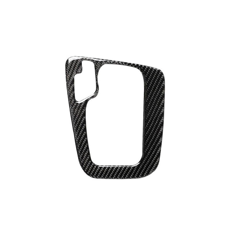Teamwill 1pc Carbon Fiber Interior Gear Shift Panel Cover Trim Fit For Bmw 3series E46 1998-2005