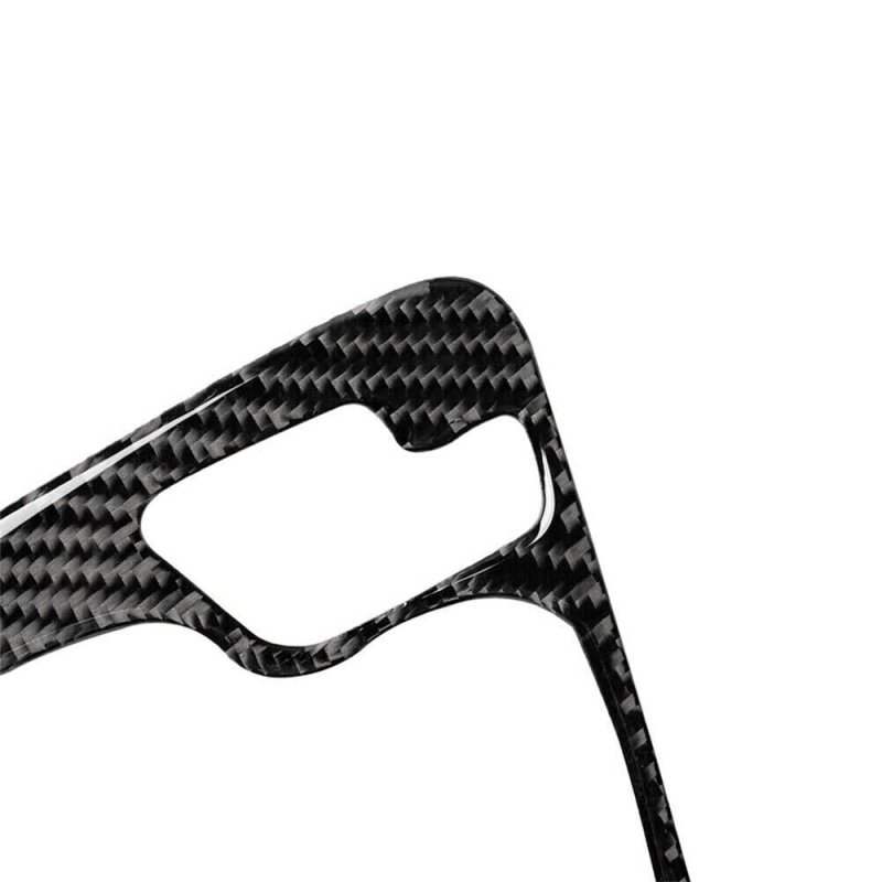 Teamwill 1pc Carbon Fiber Interior Gear Shift Panel Cover Trim Fit For Bmw 3series E46 1998-2005
