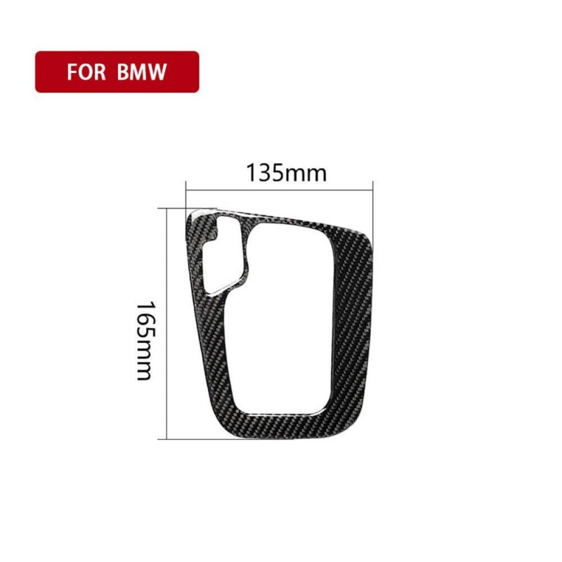 Teamwill 1pc Carbon Fiber Interior Gear Shift Panel Cover Trim Fit For Bmw 3series E46 1998-2005