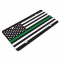 Ipick Image Made For Thin Green Line American Usa Flag Border-patrol-agents Aluminum Black White License Plate