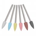 Uxcell Mounted Grinding Bits Grinder Heads Silicone Polishing Wheels For Rotary Tools 5mm Dia Multi-color 6pcs 