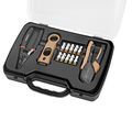 Cable Tv Tool Kit For Coax Termination With Cutter Stripper Crimper 10 F Connectors And Case Kit-c1 