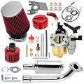212cc Racing Carburetor Exhaust Header Muffler Stage 2 Kit For Predator 196cc 200 6 5hp Engine Coleman Ct200u Bt200x Baja 